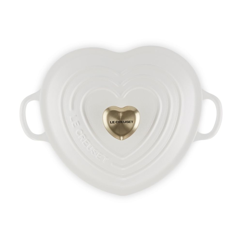 1.25 Qt. Shallow Heart Dutch Oven (White) | Le Creuset