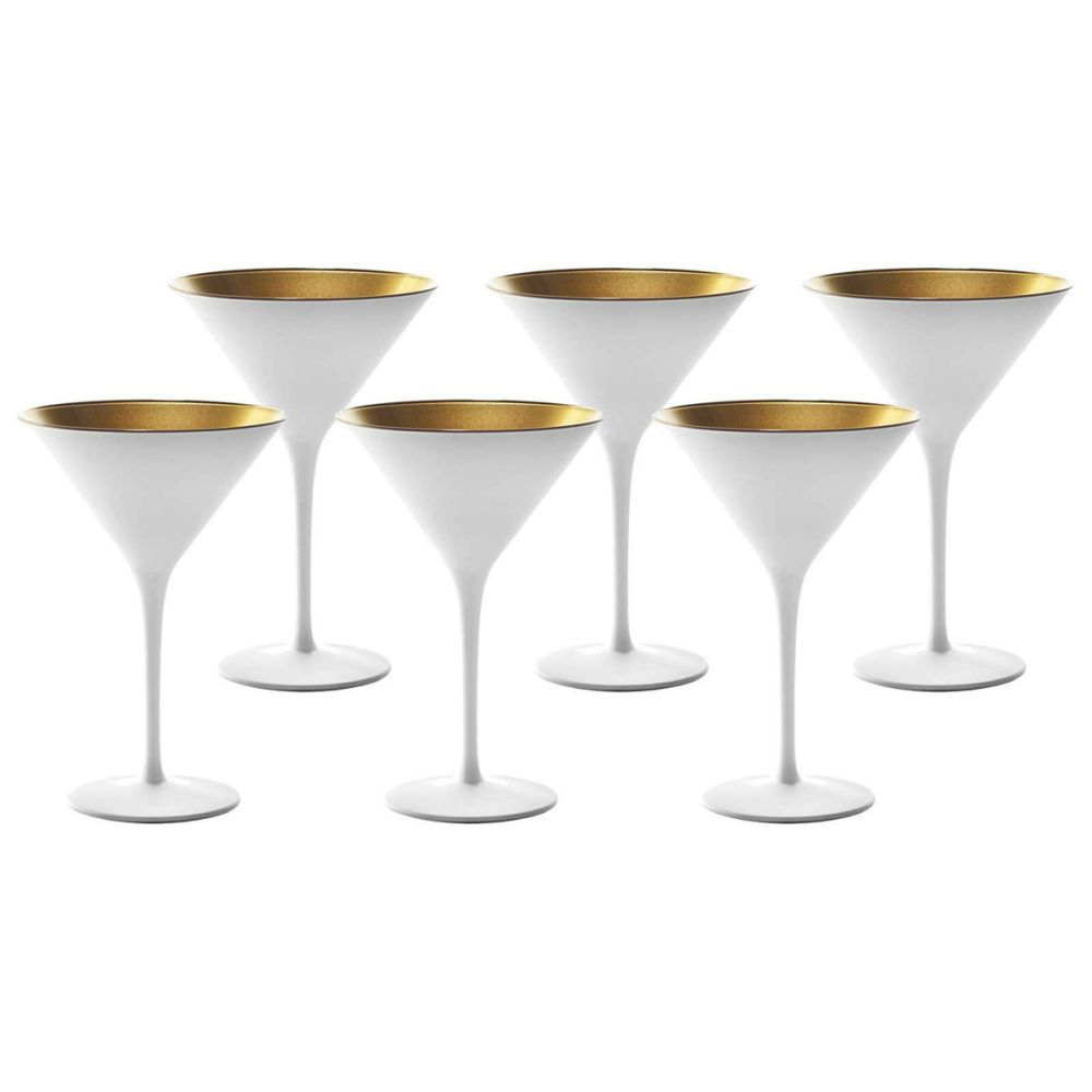 Viski Stemmed Crystal Martini Glasses -Stemmed Martini Cocktail Glass Gift  Set 