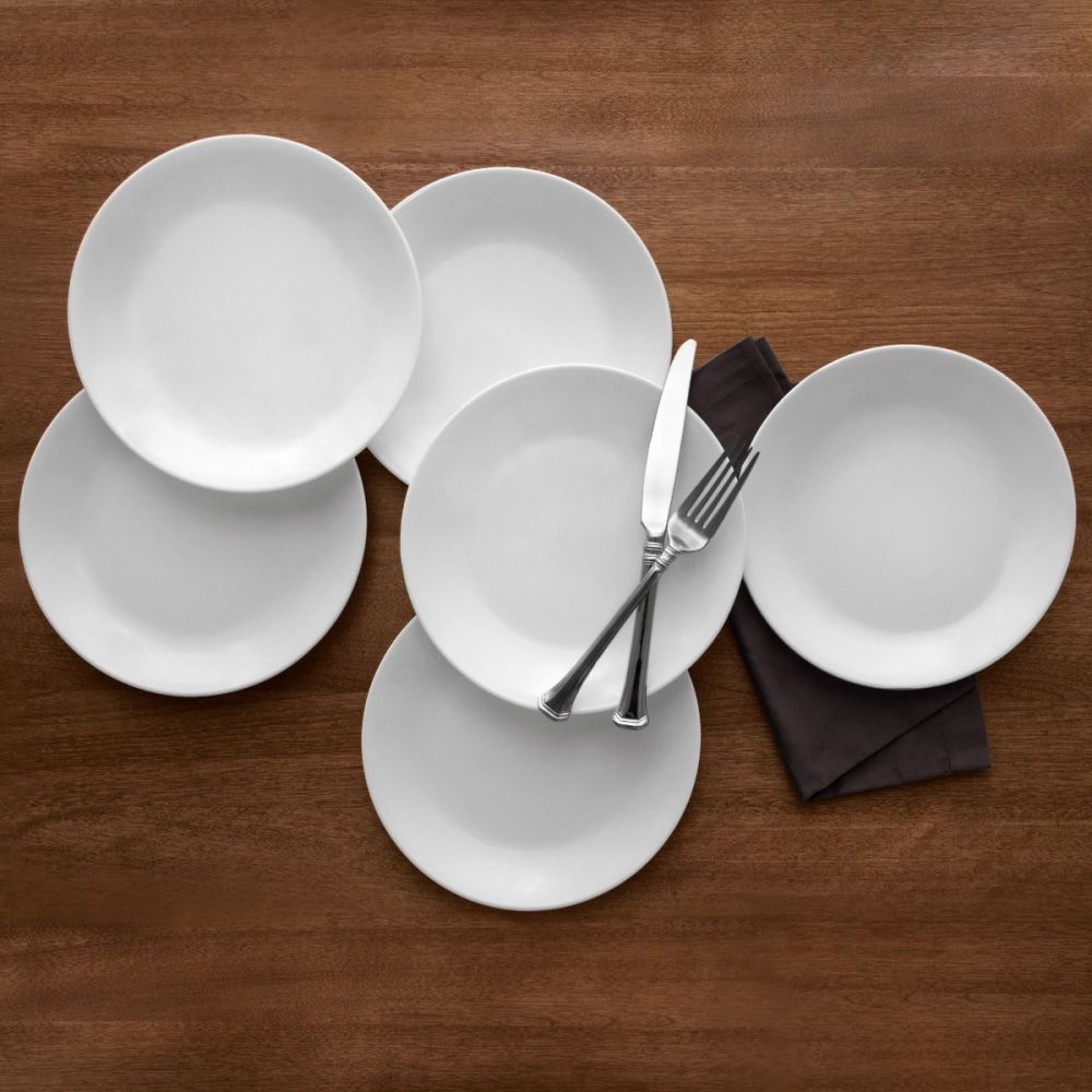 Corelle Livingware Winter Frost 18 Piece Dinnerware Set, White