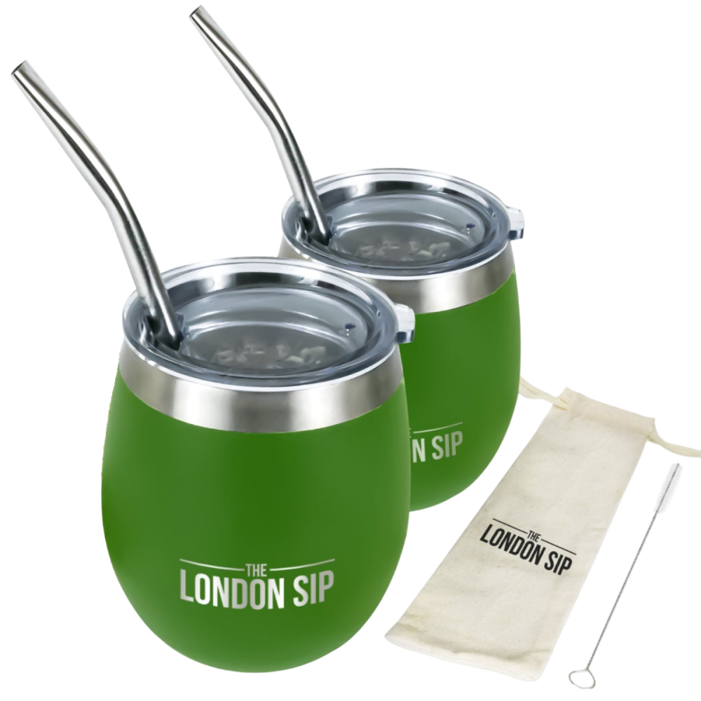 8oz Yerba Mate Cup Set (Green) | The London Sip | Everything Kitchens