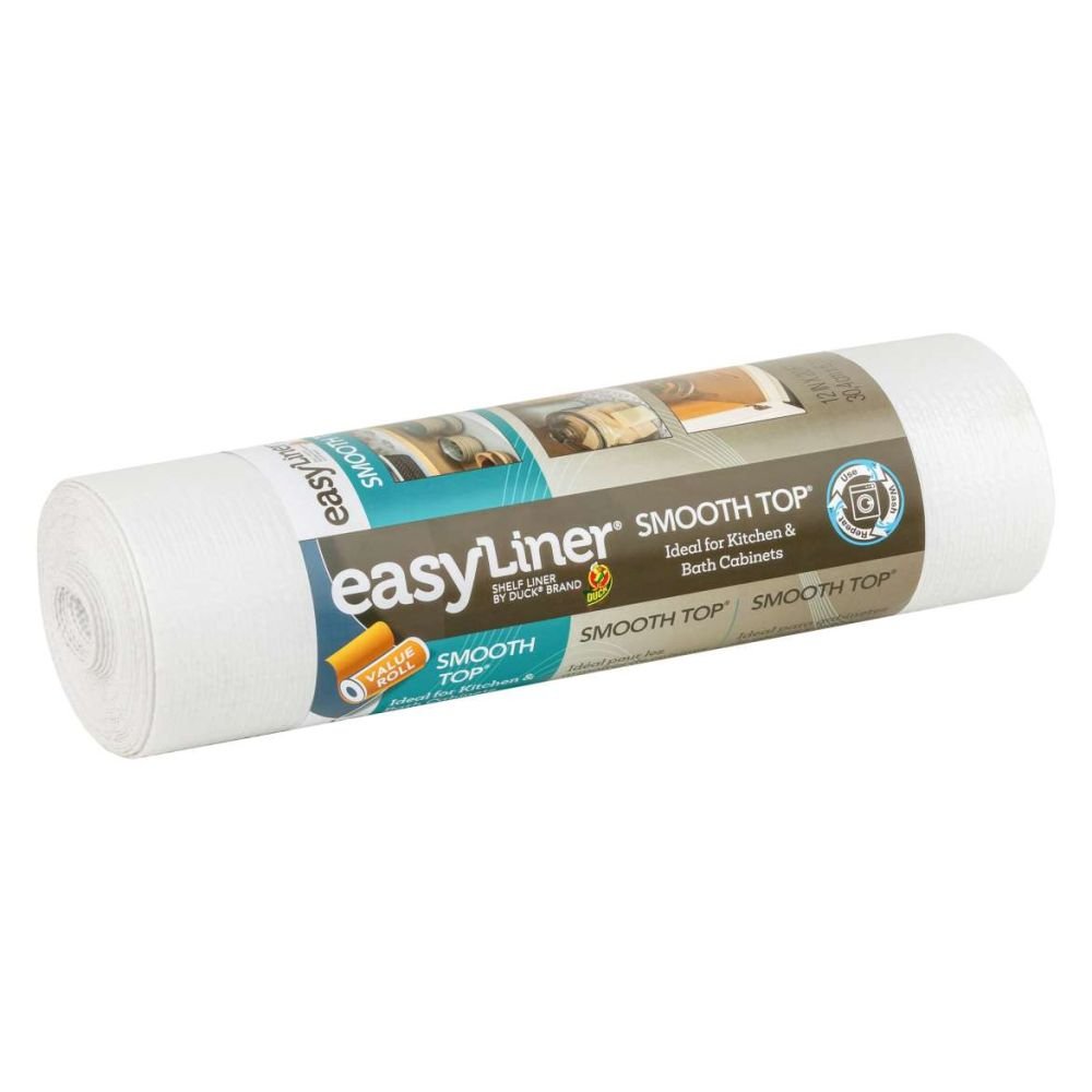 Duck Brand Easy Liner Smooth Top 12 x 20' Shelf Liner | White