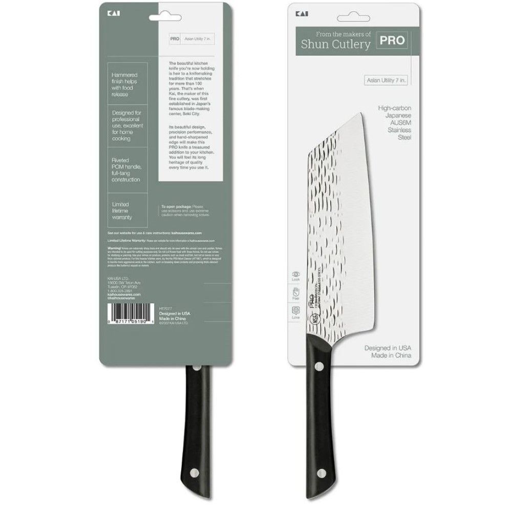 Kai PRO Series by Shun 7” Asian Utility Knife | Everything Kitchens