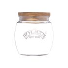 Kilner Universal Push Top Glass Storage Jar with Wooden Lid 