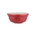 Mason Cash Deck the Halls S30 1.25 Qt Mixing Bowl Red against a white background Image