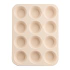 image shows Trudeau Resistall 12-Count Muffin Pan | Beige  against a blank, white background Image