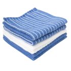 Ritz 6-Piece Horizontal Stripe Bar Cloth Set | Light Blue against a white background with the towels stacked Image