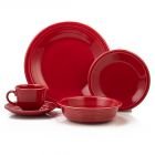 Fiesta Dinnerware 5-Piece Place Setting & Tableware Set: Scarlet Red Color, 830334