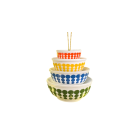 Twinkl Toast Stackable Miniature Vintage Bowls ornament | Snowflake against a white background Image