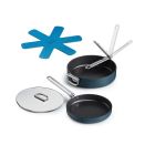 Joseph Joseph Space Folding Handle Ceramic Non-Stick 3-Piece Essential Cookware Set | Blue Image