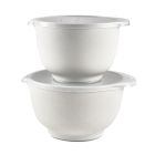 image shows Rosti Margrethe 2-Pieces Mixing Bowls | Pebble White against a blank, white background Image