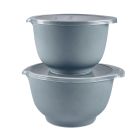 image shows Rosti Margrethe 2-Pieces Mixing Bowls | Pebble Green  against a blank, white background Image