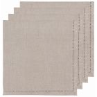 Danica Heirloom 18" x 18" Linen Napkins (Set of 4) | Natural Hemstitch