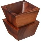 Lipper International Square Pinch Bowls (Set of 2) | Acacia