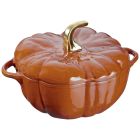 Staub 3.5 Qt. Pumpkin Dutch Oven w/ Brass Knob | Burnt Orange