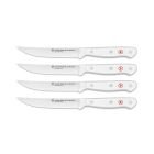 Wusthof Gourmet 4-Piece Steak Knife Set | White Handles