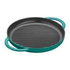 Staub 10" Round Double Handle Pure Grill | Turquoise