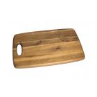 image shows Lipper International Acacia Cutting Board with Cut Out Handle | Large against a blank, white background Image