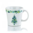 Fiesta® 15 oz. Tapered Mug | Blue Christmas Tree on White