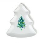 Fiesta® Tree Plate | Blue Christmas Tree (White)