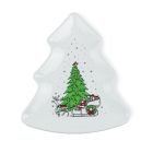Fiesta® Tree Plate | Christmas Whimsy - Santa's Sleigh (White)
