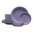 Fiesta&reg; 12-Piece Classic Rim Dinnerware Set | Lavender against a white background Image