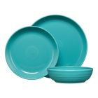 image shows Fiesta 3-Piece Coupe Place Setting | Turquoise against a blank, white background Image