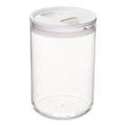 Click Clack 4.2-Quart Round Pantry Canister | White