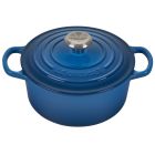 Le Creuset 2 Qt. Round Signature Cast Iron French Oven with Stainless Steel Knob | Marseille Blue