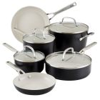 KitchenAid Hard Anodized Ceramic 10-Piece Cookware Set | Matte Black