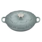 Le Creuset Signature 2.25 Quart Flower Braiser | Sea Salt