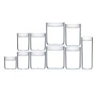 Click Clack Round Pantry Canisters (10-Piece Set) | White