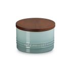 Le Creuset Signature 16oz Stoneware Canister with Wood Lid Features:  Image