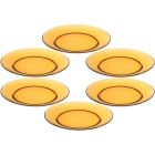 Duralex Lys Amber Dinner Plate | Set of 6 Against a Plain White Background Image