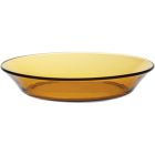 Duralex Lys Amber Soup Plate Against a Plain White Background Image