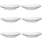 Duralex Lys Soup Plate | Set of 6 Against a Plain White Background Image