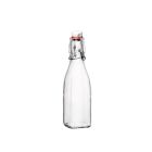 Swing Top Glass Bottle - Clear Square - 1 Liter or 17 ounce – Bar Supplies