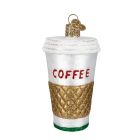 image shows Old World Christmas Ornament | Coffee to Go  against a blank, white background Image