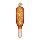 image shows Old World Christmas Ornament | Corn Dog against a blank, white background Image