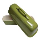 Superstone Covered Bread Baker | Green Glaze Image