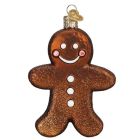image shows Old World Christmas Ornament | Ginger Cottages Gingerman against a blank, white background Image