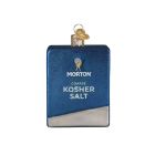 image shows Old World Christmas Ornament | Morton Kosher Salt Box against a blank, white background Image