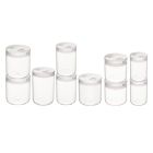 Click Clack Round Pantry Canisters (10-Piece Set) | White Image