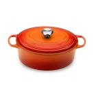 Le Creuset 2.75 Qt. Oval Signature Dutch Oven with Stainless Steel Knob | Flame Orange