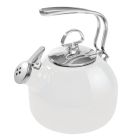 Chantal 1.8 Qt. Enamel-on-Steel Classic Series Teakettle in White