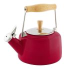 image shows Chantal 1.4Qt. Enamel-on-Steel Sven Tea Kettle | Red Apple against a blank, white background Image