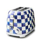 image shows MacKenzie-Childs Royal Check 2-Slice Toaster against a blank, white background Image