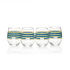 Fiesta® 15oz Stemless Glassware (Set of 4) | Cool Stripes