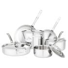 Viking 3-Ply Stainless Steel Cookware Set with Metal Lids | 10-Piece  Image