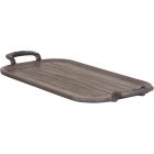 Viking Polished Cast Iron 24" Double Burner Griddle Against a Plain White Background Image