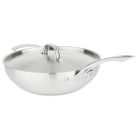 Viking Professional 5 Ply 12" Covered Chef's Pan Against a Plain White Background Image